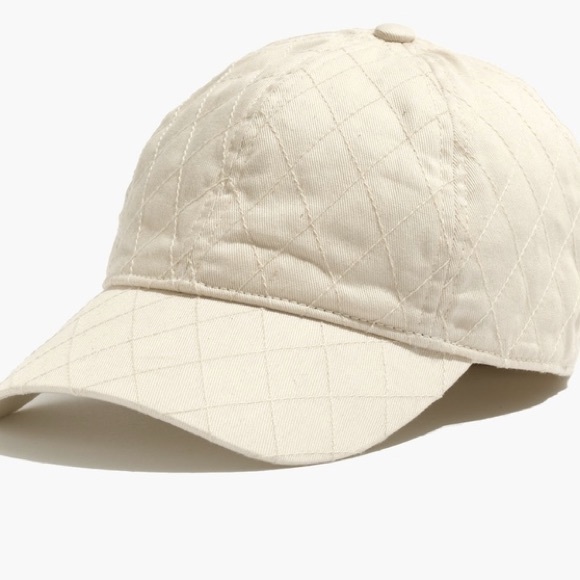 Madewell White Quilted Baseball Cap - Picture 3 of 4